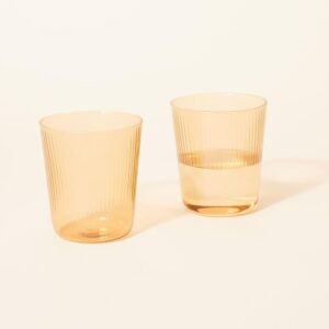 Amber Accent Glass Set